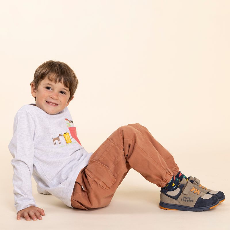 Zapatilla-Para-Niño-Suede--Poliester-New-Artis--Verde-Hush-Puppies