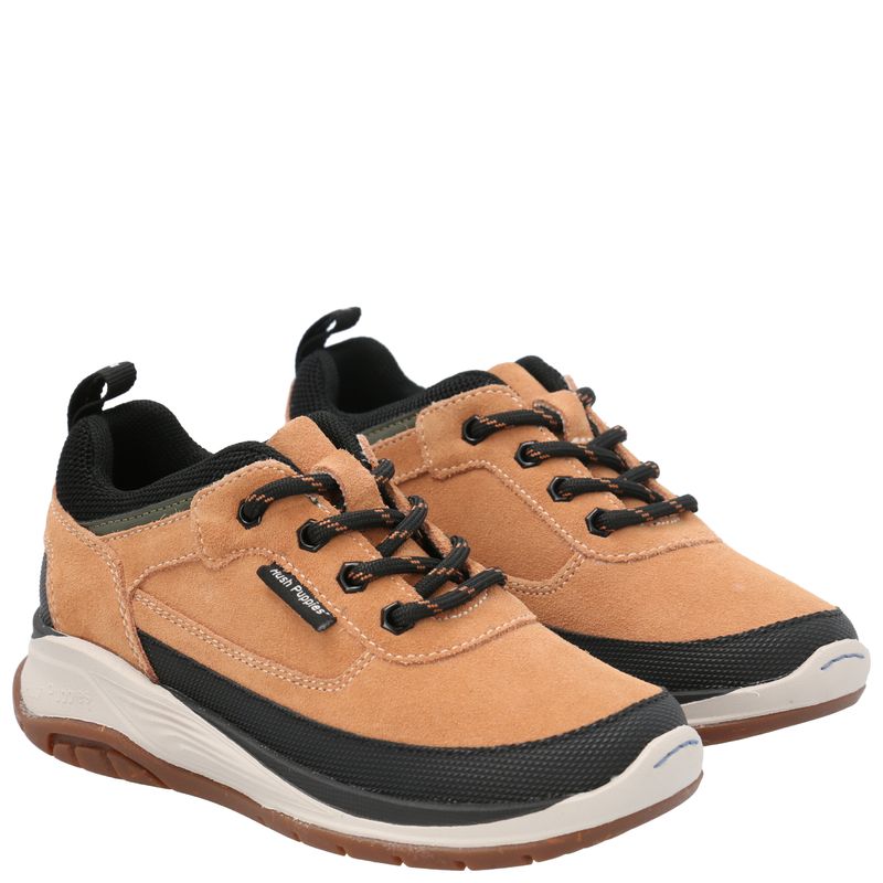 Zapatilla-Para-Niño-Suede--.-Rubber-Birke-Marron-Hush-Puppies
