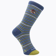 Calcetín Para Niño Algodón/Spandex I24B C Stripes Azul Hush Puppies