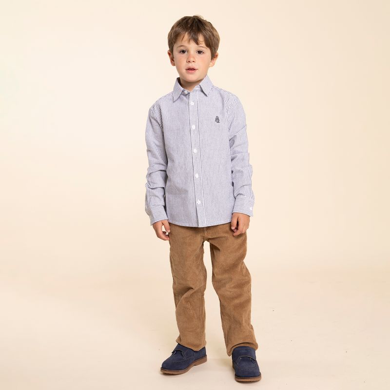 Camisa-Para-Niño-Bw24-Shi-Oxford-Gris-Hush-Puppies-Kids