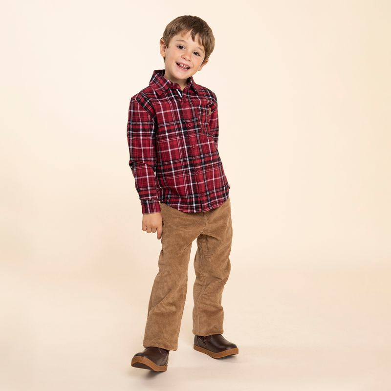 Camisa-Para-Niño-Bw24-Shi-Forest-Rojo-Hush-Puppies-Kids