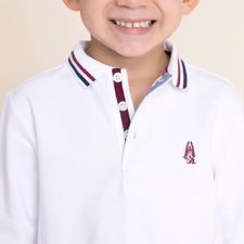 Polo Para Niño Bw24-Tsh/Rupert Blanco Hush Puppies Kids