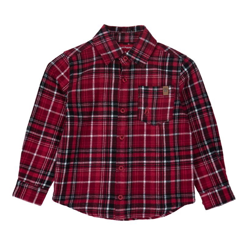 Camisa-Para-Niño-Bw24-Shi-Forest-Rojo-Hush-Puppies-Kids