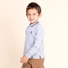 Polo Para Niño Bw24-Tsh/Rupert Gris Hush Puppies Kids