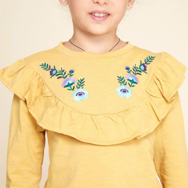 Polera-Para-Niña--Gw24-Bls-Penelope-Mostaza-Hush-Puppies-Kids