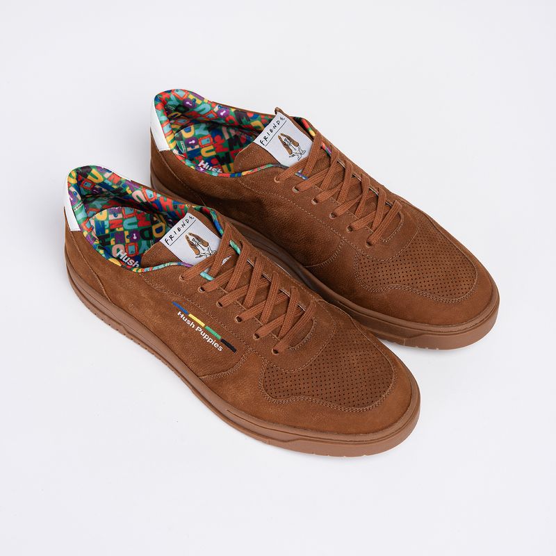 Zapatilla-Para-Hombre-Cuero-Hudson-W-Camel-Hush-Puppies