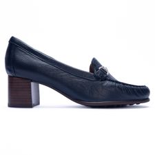 Zapato Para Mujer Cuero Beata Navy Hush Puppies