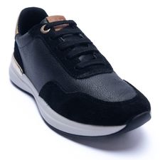 Zapatilla Para Mujer Cuero Casia Negro Hushpuppies
