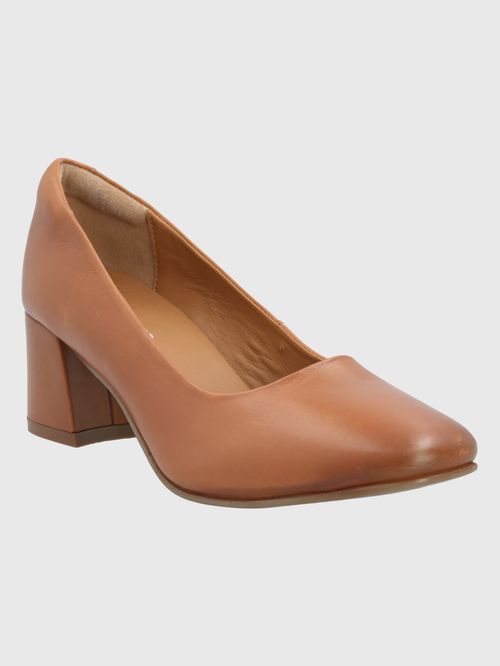 Zapato Para Mujer Cuero Lecco Café Hush Puppies