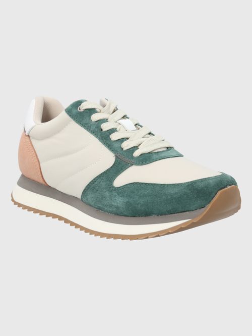 Zapatilla Para Mujer Cuero Bliss Sun Verde Hush Puppies
