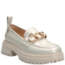 Mocasín Para Mujer Cuero Leboni Dorado Hush Puppies