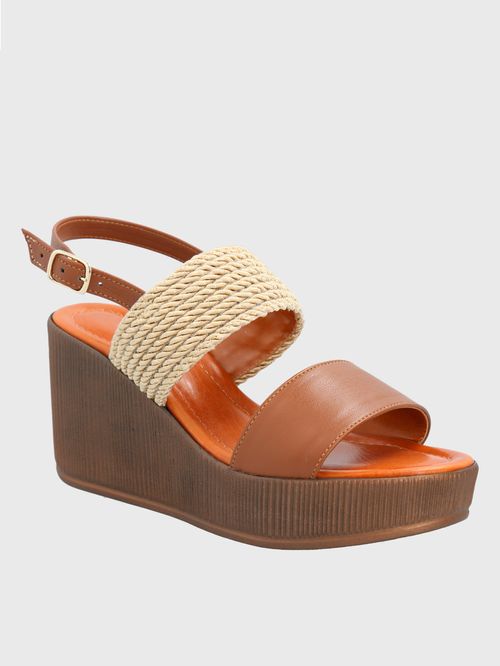 Sandalia Para Mujer Sintético Piera Beige/Crudo Hush Puppies