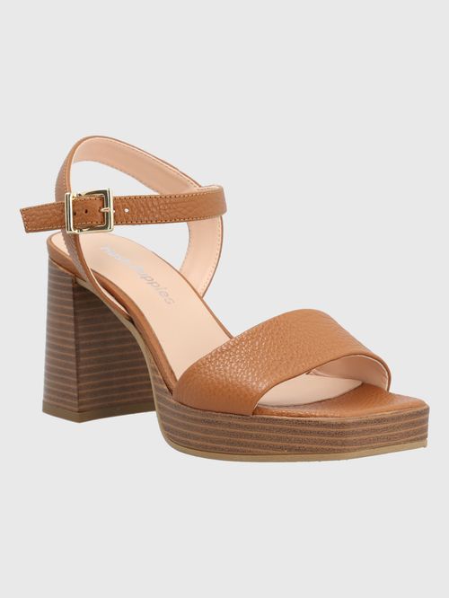 Sandalia Para Mujer Cuero Bormio Café Hush Puppies