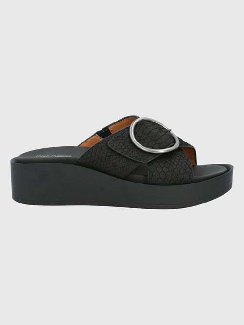 Sandalia Para Mujer Cuero Gise Negro Hush Puppies