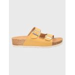 Sandalia-Para-Mujer-Cuero-Sondolo-Amarillo-Hush-Puppies