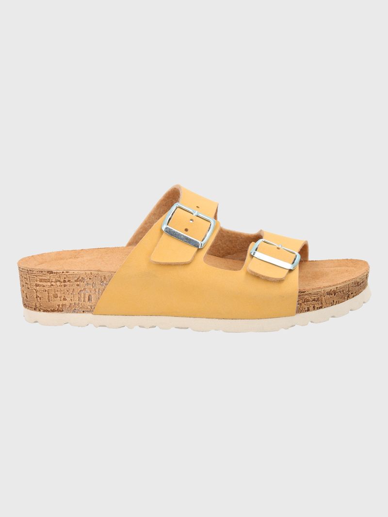 Sandalia-Para-Mujer-Cuero-Sondolo-Amarillo-Hush-Puppies