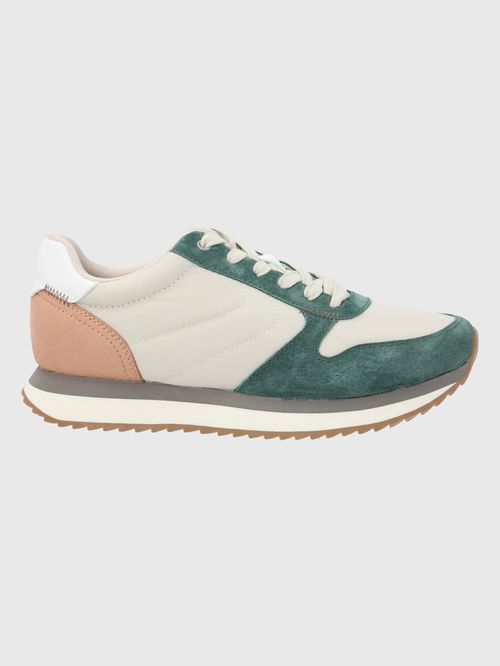 Zapatilla Para Mujer Cuero Bliss Sun Verde Hush Puppies