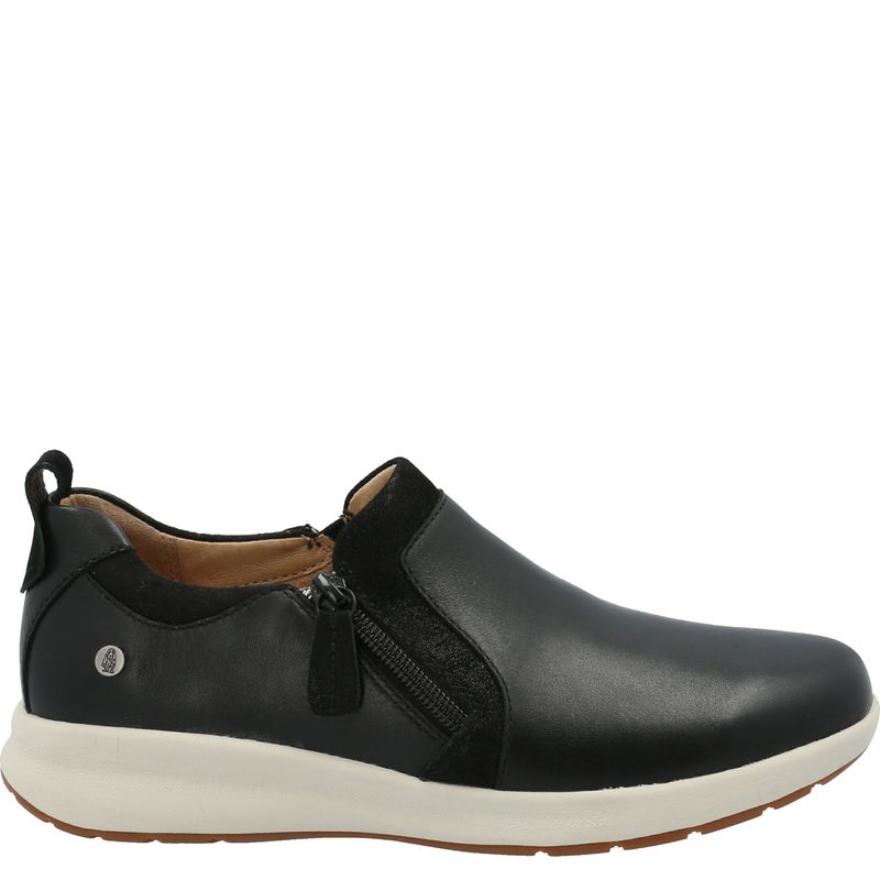 Zapatilla-Para-Mujer-Cuero-Spinal-Slip-On-Negro-Hush-Puppies