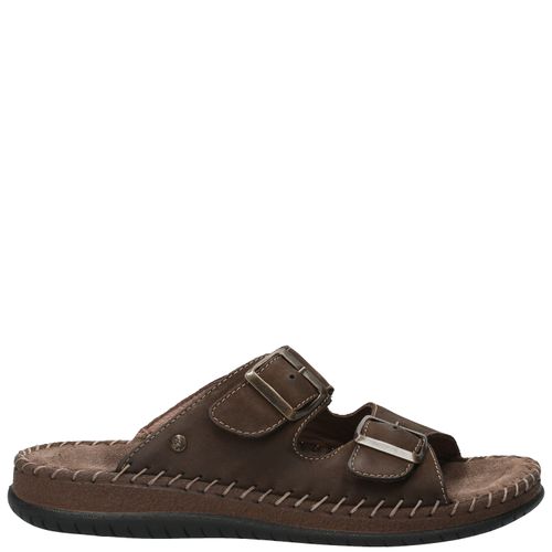 Sandalia Para Hombre Cuero Umbe Marrón Hush Puppies