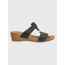 Sandalia Para Mujer Sintético Bax Iii Negro Hush Puppies