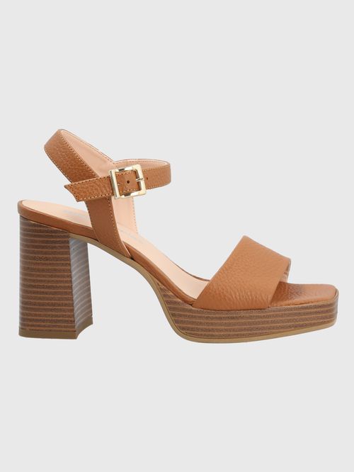 Sandalia Para Mujer Cuero Bormio Café Hush Puppies