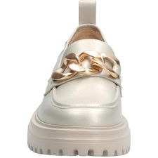 Mocasín Para Mujer Cuero Leboni Dorado Hush Puppies