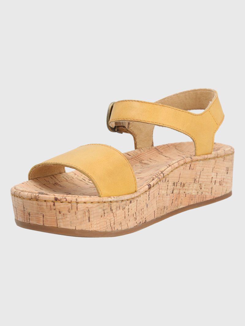 Sandalia-Para-Mujer-Cuero-Zug-Amarillo-Hush-Puppies
