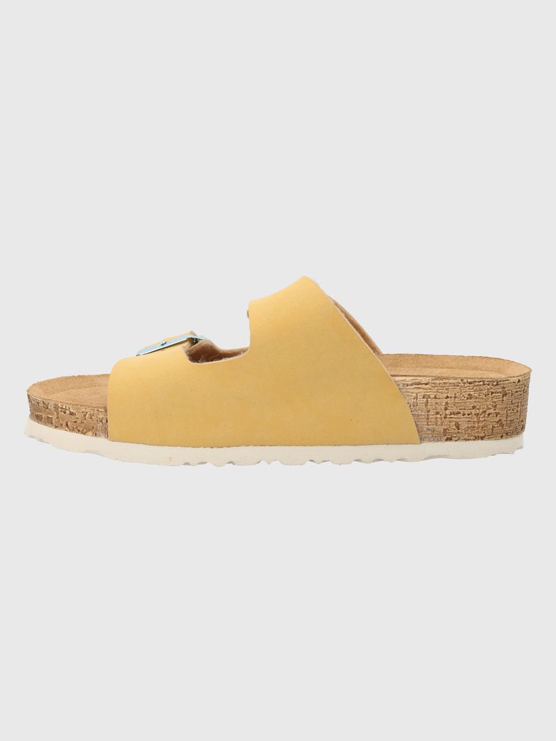 Sandalia-Para-Mujer-Cuero-Sondolo-Amarillo-Hush-Puppies