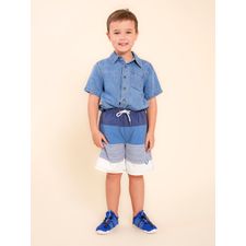 Traje De Baño Para Niño Poliéster Surf Azul Hush Puppies Kids