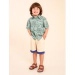 Camisa-Manga-Corta-Para-Niño-Viscosa-Shihibisco-Verde-Hush-Puppies-Kids