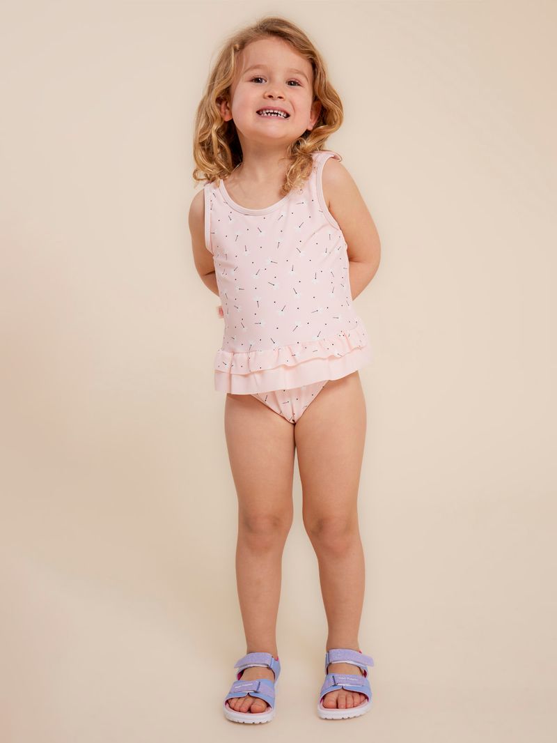 Traje-De-Baño-Para-Niña-Poliamida-Nina-Rosado-Hush-Puppies-Kids