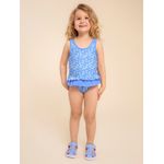 Traje-De-Baño-Para-Niña-Poliamida-Nina-Azul-Hush-Puppies-Kids