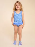 Traje-De-Baño-Para-Niña-Poliamida-Nina-Azul-Hush-Puppies-Kids