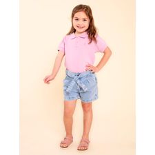 Short Para Niña Algodón Verbena Azul Hush Puppies Kids