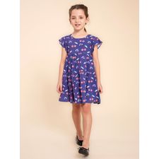 Vestido Para Niña Algodón Cereza Azul Hush Puppies Kids