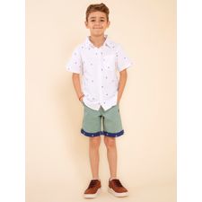 Camisa Manga Corta Para Niño Algodón Shihush Blanco Hush Puppies Kids