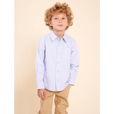 Camisa Manga Larga Para Niño Algodón Shioxford Celeste Hush Puppies Kids