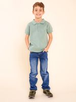 Polera-Manga-Corta-Para-Niño-Algodon-Poliester-Tshspringboks-Verde-Hush-Puppies-Kids