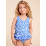 Traje-De-Baño-Para-Niña-Poliamida-Nina-Azul-Hush-Puppies-Kids