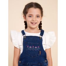Overol Para Niña Poliéster Julieta Azul Hush Puppies Kids