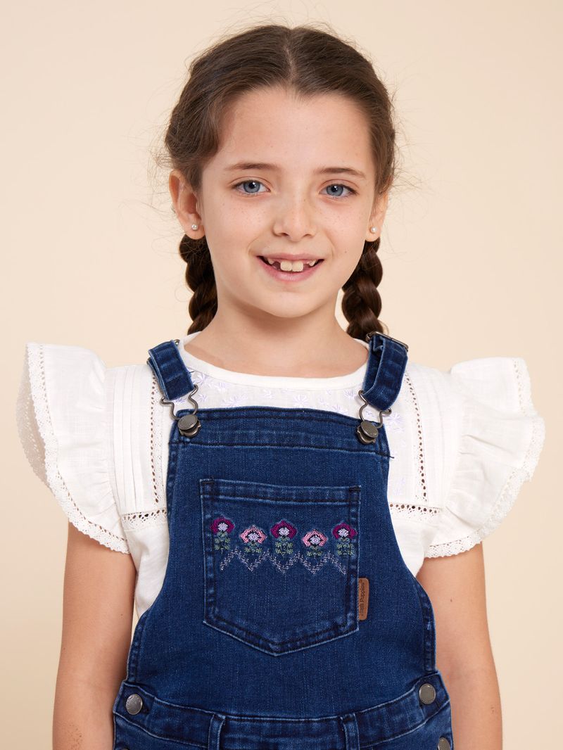 Overol-Para-Niña-Poliester-Julieta-Azul-Hush-Puppies-Kids