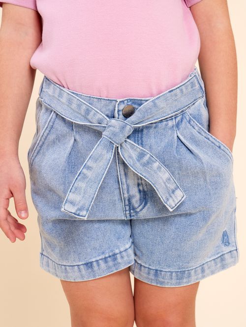 Short Para Niña Algodón Verbena Azul Hush Puppies Kids