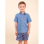 Camisa-Manga-Corta-Para-Niño-Algodon-Shitoro-Azul-Hush-Puppies-Kids