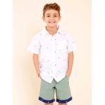 Camisa-Manga-Corta-Para-Niño-Algodon-Shihush-Blanco-Hush-Puppies-Kids