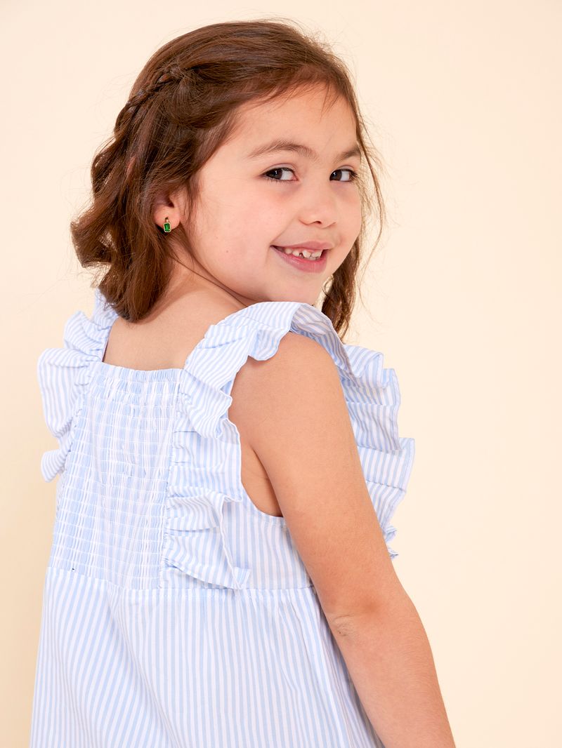 Blusa-Sin-Mangas-Para-Niña-Algodon-Huerta-Celeste-Hush-Puppies-Kids
