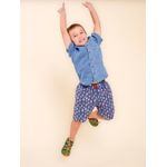 Camisa-Manga-Corta-Para-Niño-Algodon-Shitoro-Azul-Hush-Puppies-Kids