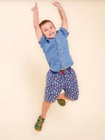 Camisa-Manga-Corta-Para-Niño-Algodon-Shitoro-Azul-Hush-Puppies-Kids