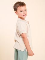 Polera-Manga-Corta-Para-Niño-Algodon-Poliester-Tshspringboks-Blanco-Hush-Puppies-Kids