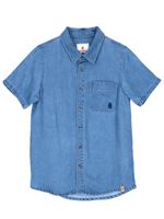 Camisa-Manga-Corta-Para-Niño-Algodon-Shitoro-Azul-Hush-Puppies-Kids