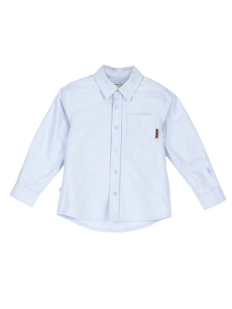 Camisa-Manga-Larga-Para-Niño-Algodon-Shioxford-Celeste-Hush-Puppies-Kids